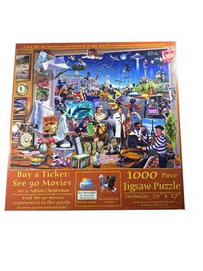 Jigsaw Puzzle Buy A Ticket thousand Piece Adrian Chesterman 20"x27" Movies